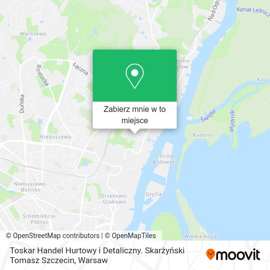 Mapa Toskar Handel Hurtowy i Detaliczny. Skarżyński Tomasz Szczecin