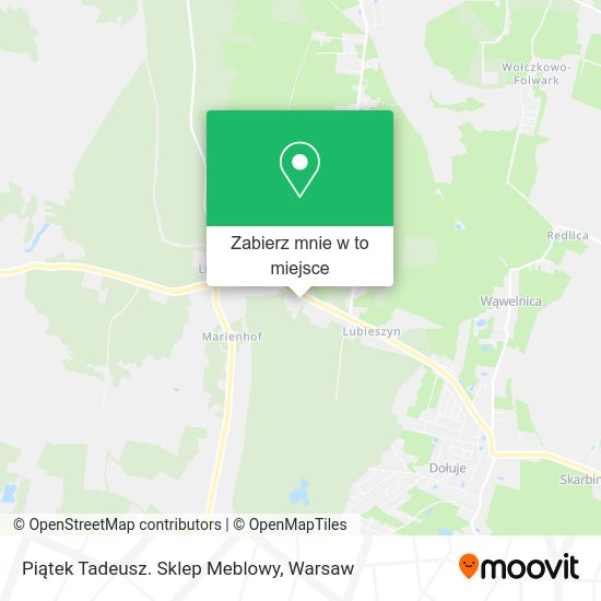 Mapa Piątek Tadeusz. Sklep Meblowy