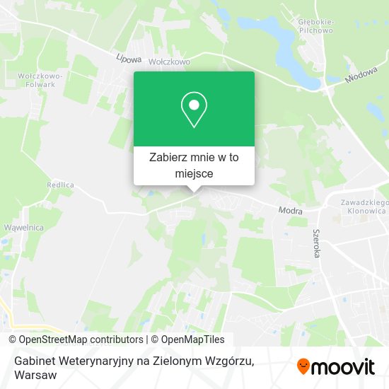 Mapa Gabinet Weterynaryjny na Zielonym Wzgórzu