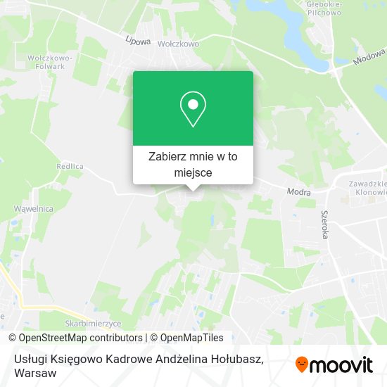 Mapa Usługi Księgowo Kadrowe Andżelina Hołubasz