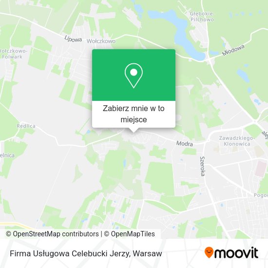 Mapa Firma Usługowa Celebucki Jerzy