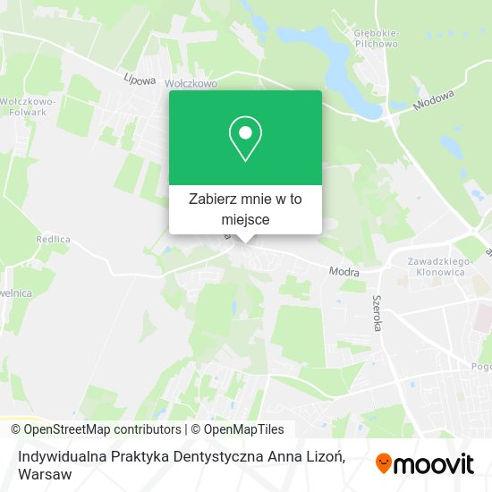 Mapa Indywidualna Praktyka Dentystyczna Anna Lizoń