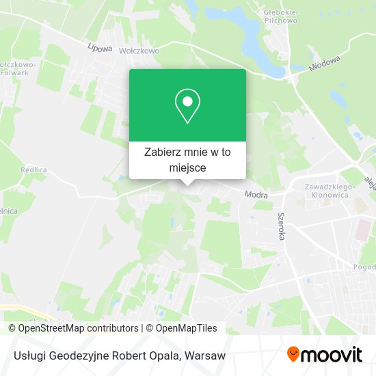 Mapa Usługi Geodezyjne Robert Opala