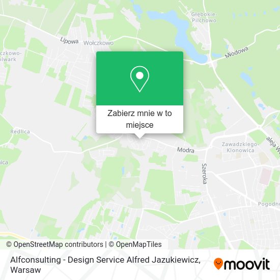 Mapa Alfconsulting - Design Service Alfred Jazukiewicz