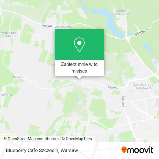 Mapa Blueberry Cafe Szczecin