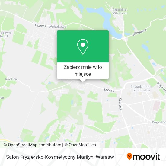 Mapa Salon Fryzjersko-Kosmetyczny Marilyn