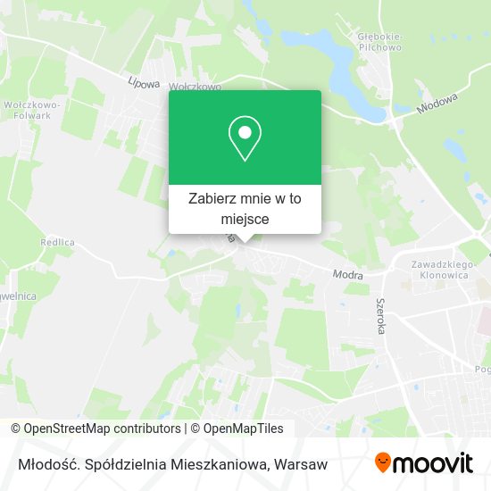 Mapa Młodość. Spółdzielnia Mieszkaniowa