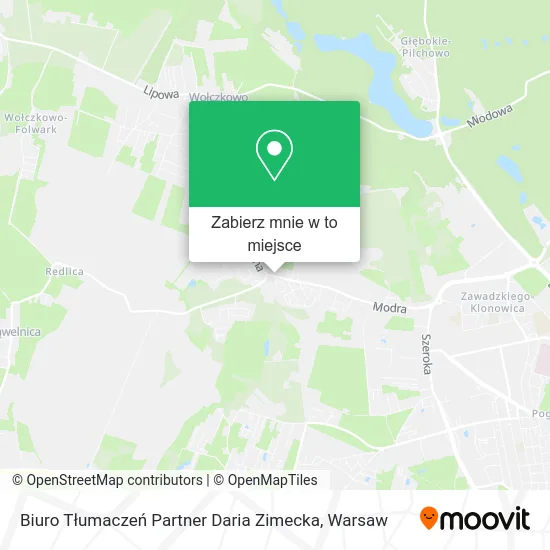 Mapa Biuro Tłumaczeń Partner Daria Zimecka