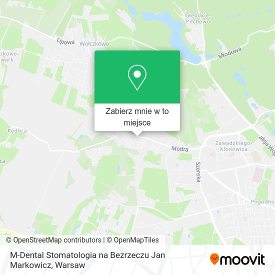 Mapa M-Dental Stomatologia na Bezrzeczu Jan Markowicz