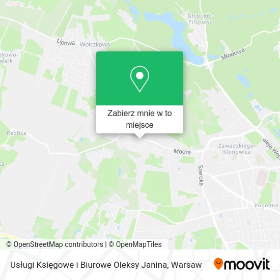 Mapa Usługi Księgowe i Biurowe Oleksy Janina