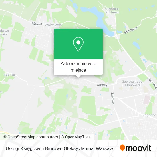 Mapa Usługi Księgowe i Biurowe Oleksy Janina