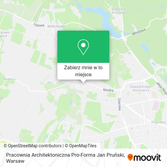 Mapa Pracownia Architektoniczna Pro-Forma Jan Pruński