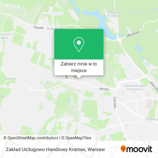 Mapa Zakład Us3ugowo Handlowy Kramex