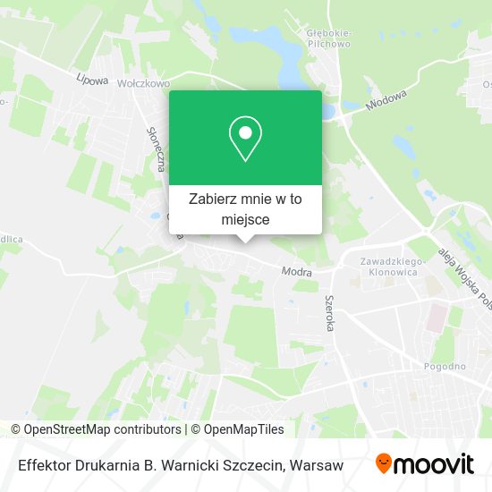 Mapa Effektor Drukarnia B. Warnicki Szczecin