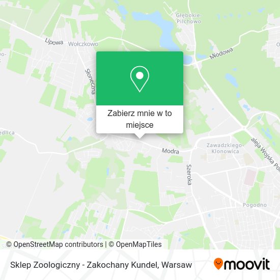 Mapa Sklep Zoologiczny - Zakochany Kundel