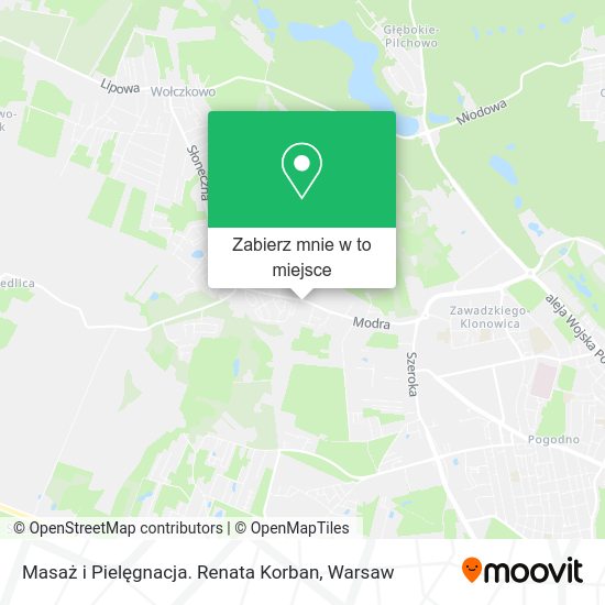 Mapa Masaż i Pielęgnacja. Renata Korban