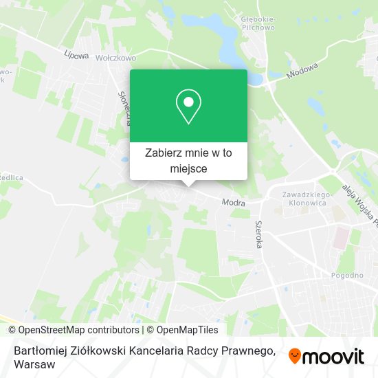 Mapa Bartłomiej Ziółkowski Kancelaria Radcy Prawnego