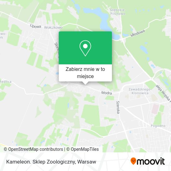 Mapa Kameleon. Sklep Zoologiczny