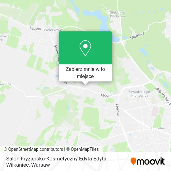 Mapa Salon Fryzjersko-Kosmetyczny Edyta Edyta Wilkaniec