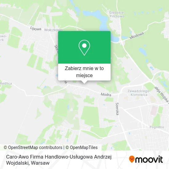 Mapa Caro-Awo Firma Handlowo-Usługowa Andrzej Wojdalski