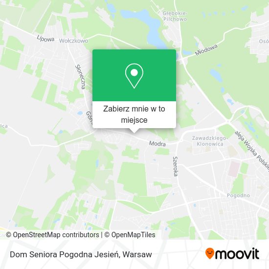 Mapa Dom Seniora Pogodna Jesień