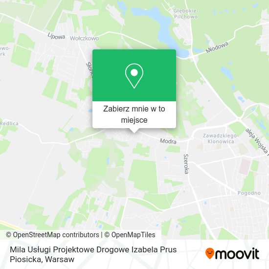 Mapa Mila Usługi Projektowe Drogowe Izabela Prus Piosicka