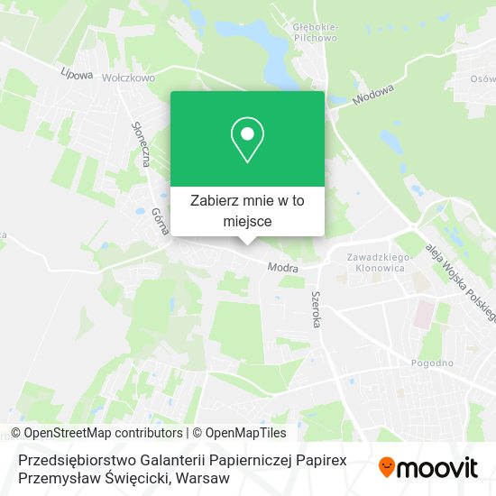 Mapa Przedsiębiorstwo Galanterii Papierniczej Papirex Przemysław Święcicki