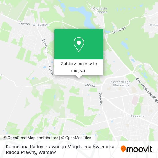 Mapa Kancelaria Radcy Prawnego Magdalena Święcicka Radca Prawny