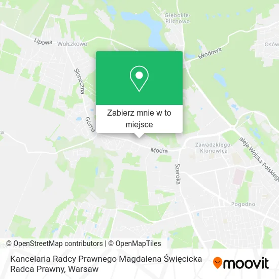 Mapa Kancelaria Radcy Prawnego Magdalena Święcicka Radca Prawny