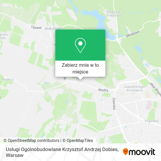 Mapa Usługi Ogólnobudowlane Krzysztof Andrzej Dobies