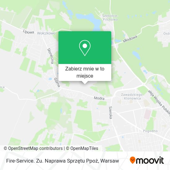 Mapa Fire-Service. Zu. Naprawa Sprzętu Ppoż