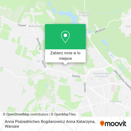 Mapa Anna Pośrednictwo Bogdanowicz Anna Katarzyna