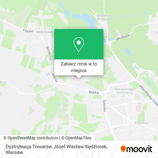 Mapa Dystrybucja Towarów Józef Wacław Kędziorek