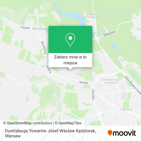 Mapa Dystrybucja Towarów Józef Wacław Kędziorek