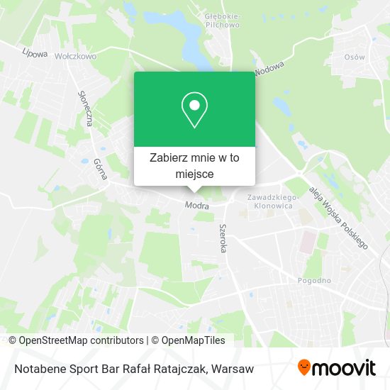 Mapa Notabene Sport Bar Rafał Ratajczak