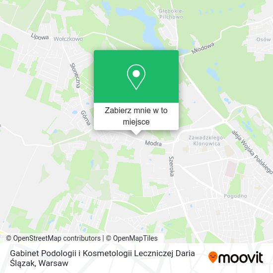 Mapa Gabinet Podologii i Kosmetologii Leczniczej Daria Ślązak