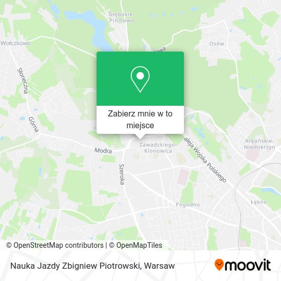 Mapa Nauka Jazdy Zbigniew Piotrowski