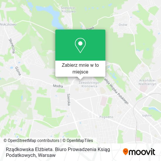 Mapa Rządkowska Elżbieta. Biuro Prowadzenia Ksiąg Podatkowych