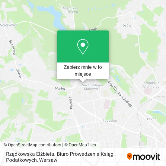 Mapa Rządkowska Elżbieta. Biuro Prowadzenia Ksiąg Podatkowych
