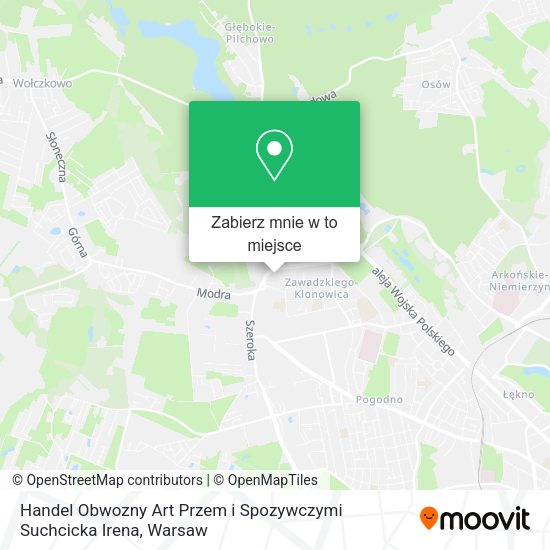 Mapa Handel Obwozny Art Przem i Spozywczymi Suchcicka Irena