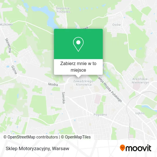 Mapa Sklep Motoryzacyjny