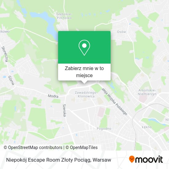 Mapa Niepokój Escape Room Złoty Pociąg