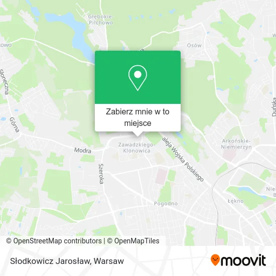 Mapa Słodkowicz Jarosław
