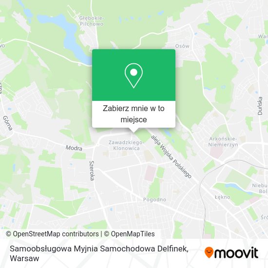 Mapa Samoobsługowa Myjnia Samochodowa Delfinek