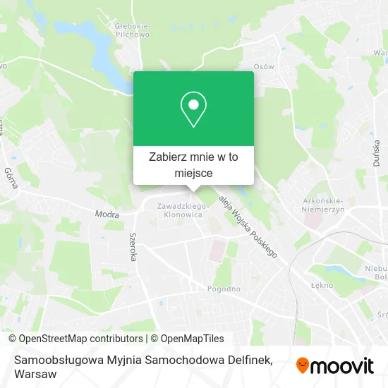Mapa Samoobsługowa Myjnia Samochodowa Delfinek