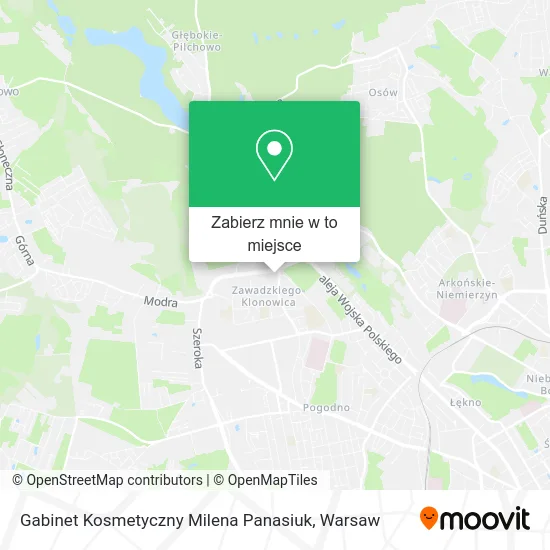 Mapa Gabinet Kosmetyczny Milena Panasiuk