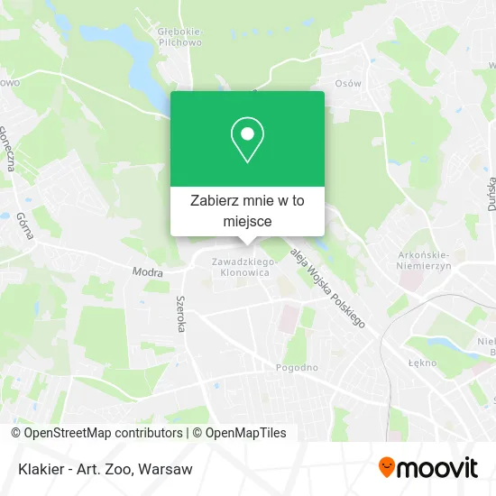 Mapa Klakier - Art. Zoo