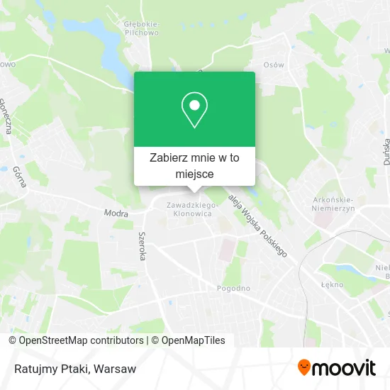 Mapa Ratujmy Ptaki