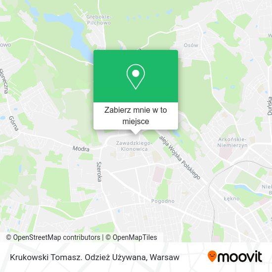 Mapa Krukowski Tomasz. Odzież Używana