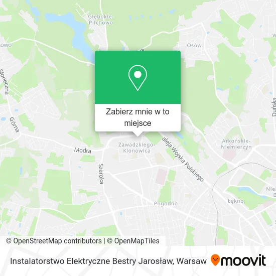 Mapa Instalatorstwo Elektryczne Bestry Jarosław